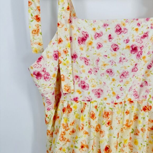 ARULA Floral Midi Dress - Pink and Orange - Picture 11 of 14